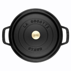 Тенджера за готвене на кокот, изработена от чугун 34 см/12,6 л, Black - Staub