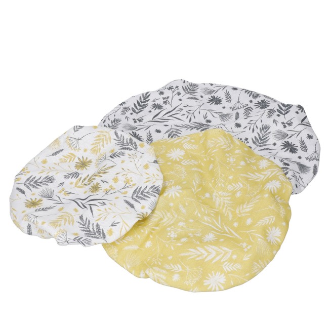 Комплект от 3 капака за купи, органичен памук - Natural Elements