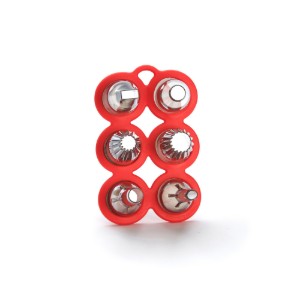 Комплект "Garnir" от 6 броя накрайници за сладкиши, тритан - марка "de Buyer".