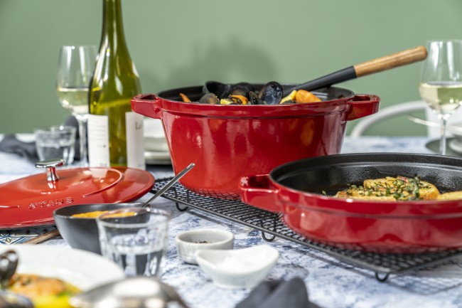 Комплект съдове Cocotte от 3 части, 24см, чугун, Cherry - Staub