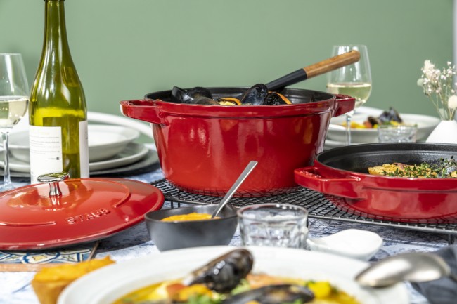Комплект съдове Cocotte от 3 части, 24см, чугун, Cherry - Staub