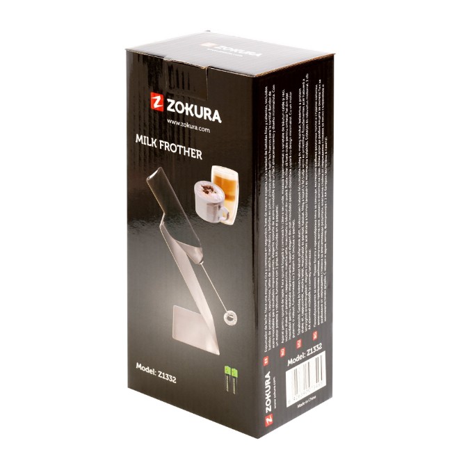 Пенообразувател за мляко, със стойка от неръждаема стомана - Zokura
