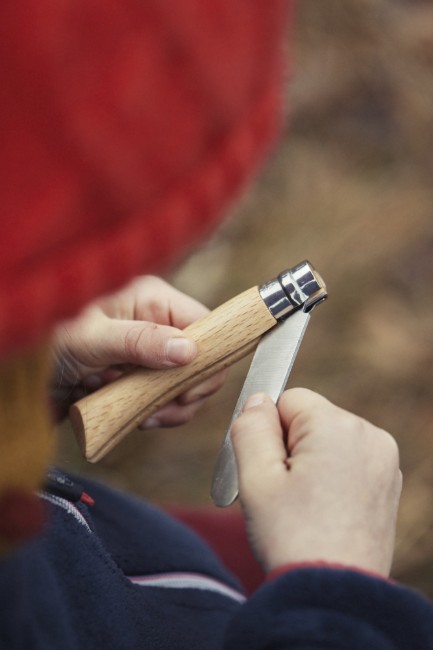 Джобен нож, неръждаема стомана, 8 см, "My first", Natural - Opinel