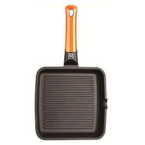 Квадратен грил тиган, алуминий, 28х28 см, "Efficient Orange" - BRA