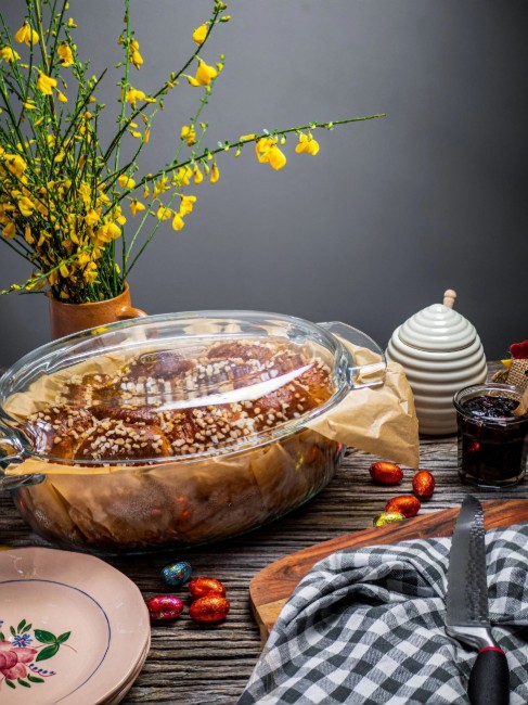 Овален съд с капак, изработен от термоустойчиво стъкло, "Slow Cook", 4,4 л + 1,4 л - Pyrex