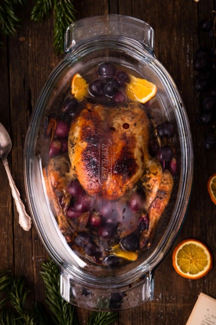 Овален съд с капак, изработен от термоустойчиво стъкло, "Slow Cook", 4,4 л + 1,4 л - Pyrex