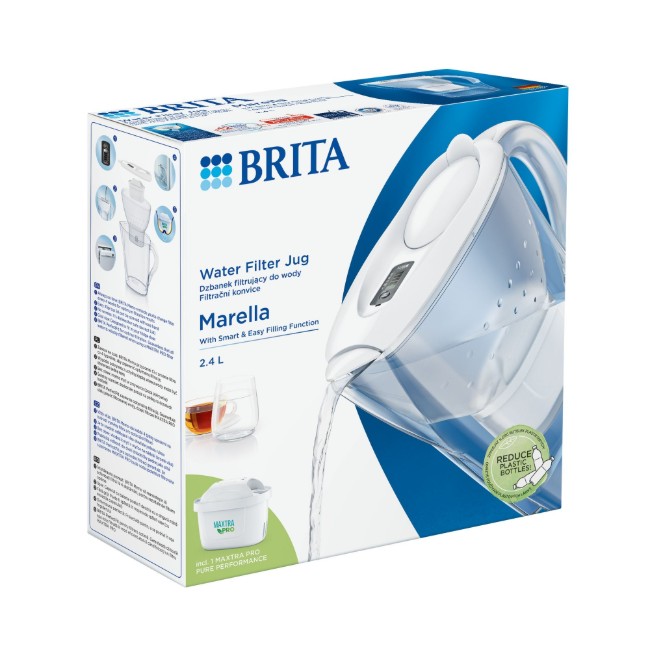 BRITA Marella 2.4 L Maxtra PRO (бяла) филтърна кана