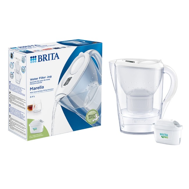 BRITA Marella 2.4 L Maxtra PRO (бяла) филтърна кана