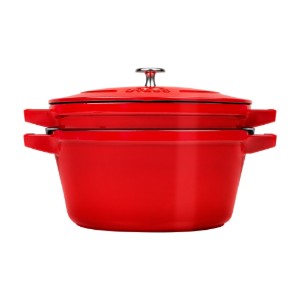 Комплект 2 съдове Cocotte, 24 см, чугун, Cherry - Staub