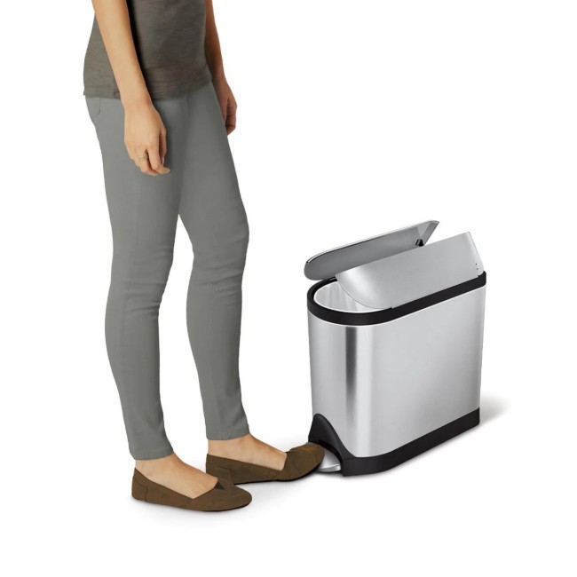 Кошче за боклук с педал, 10 л, неръждаема стомана - simplehuman