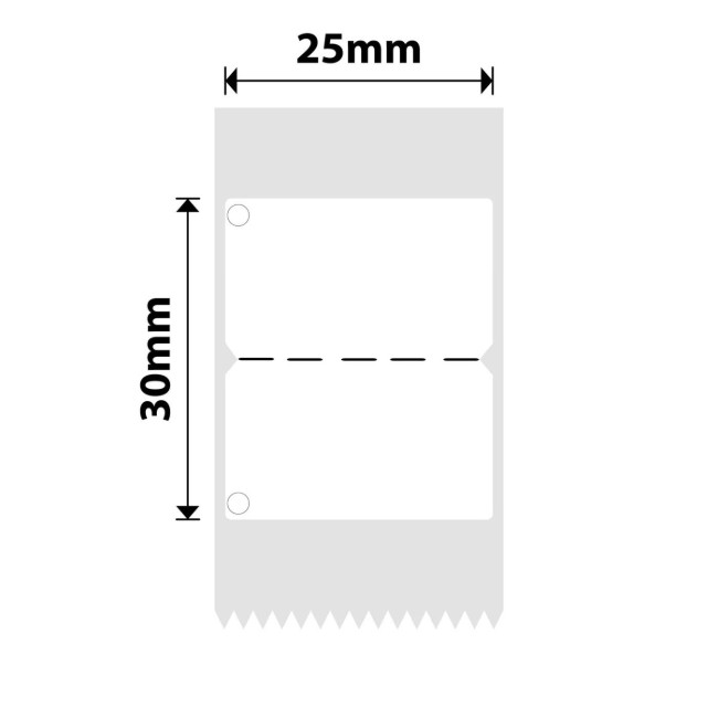 Ролка етикетни стикери, 25x30 мм, 210 бр./ролка, бяла - NIIMBOT