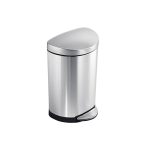 Кошче за боклук с педал, полукръгло, 10л, неръждаема стомана - simplehuman