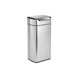 Тънък кош за боклук, с горен педал, 30 л, неръждаема стомана - simplehuman