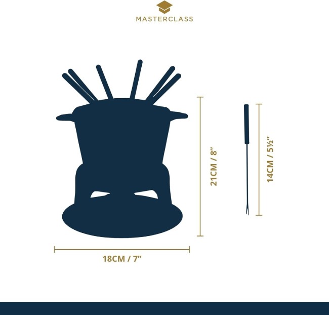 Комплект фондю от 8 части, изработен от емайлиран чугун, "MasterClass" - от Kitchen Craft