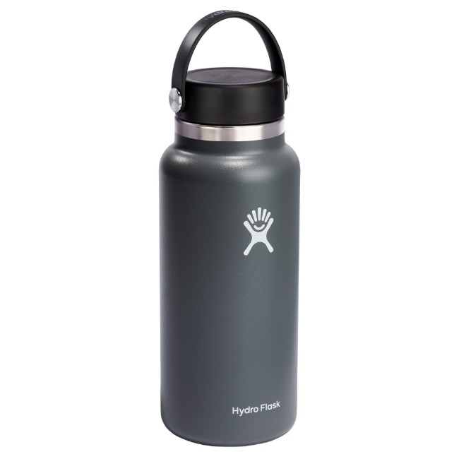 Термоизолираща бутилка, неръждаема стомана, 950 мл, "Wide Mouth", Stone - Hydro Flask