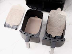 Комплект от 4 незалепващи защитни листа за двоен фритюрник Airfryer, фибростъкло - NoStik