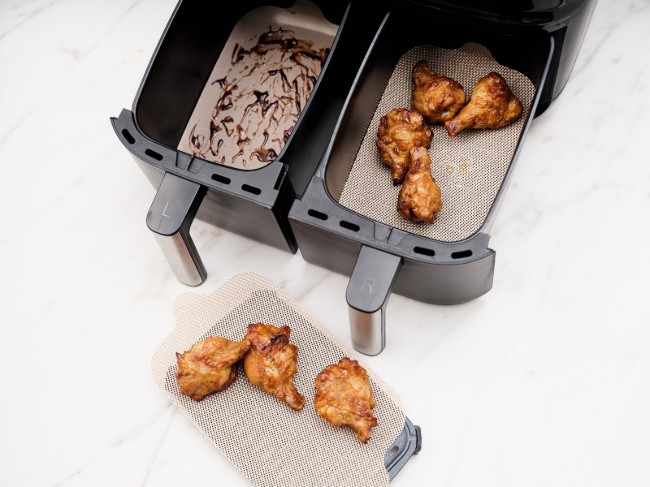 Комплект от 4 незалепващи защитни листа за двоен фритюрник Airfryer, фибростъкло - NoStik