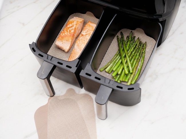 Комплект от 4 незалепващи защитни листа за двоен фритюрник Airfryer, фибростъкло - NoStik