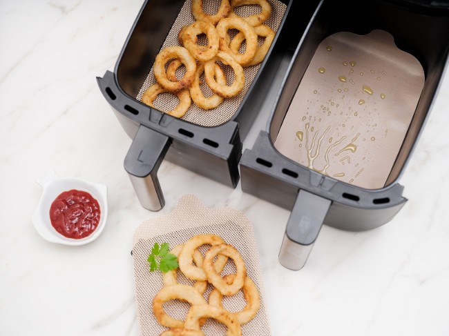 Комплект от 4 незалепващи защитни листа за двоен фритюрник Airfryer, фибростъкло - NoStik
