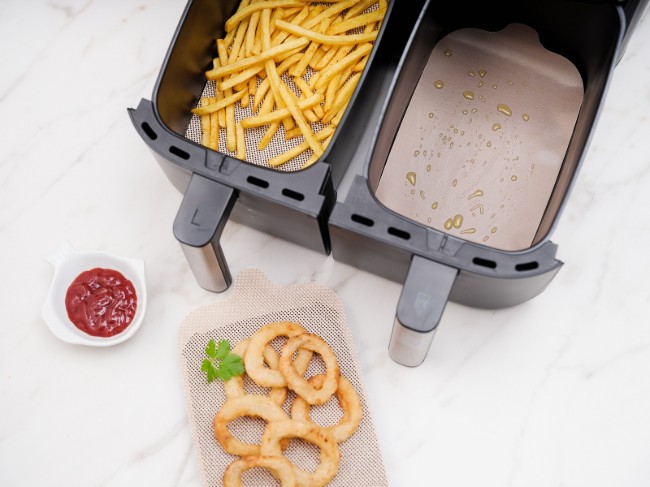 Комплект от 4 незалепващи защитни листа за двоен фритюрник Airfryer, фибростъкло - NoStik