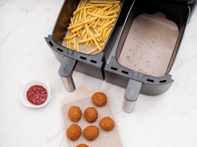Комплект от 4 незалепващи защитни листа за двоен фритюрник Airfryer, фибростъкло - NoStik