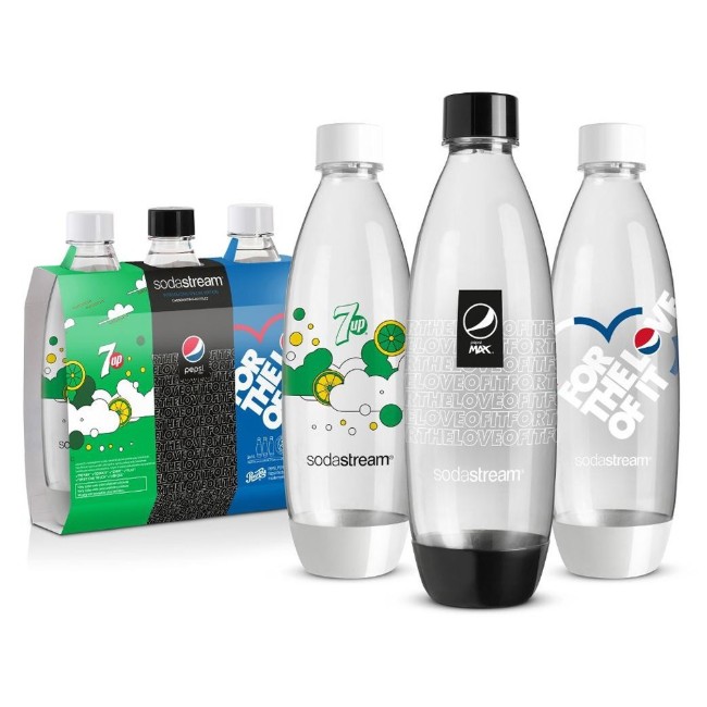Комплект газирани бутилки от 3 части, 1 л, пластмаса - SodaStream