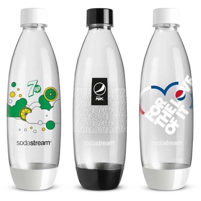 Комплект газирани бутилки от 3 части, 1 л, пластмаса - SodaStream