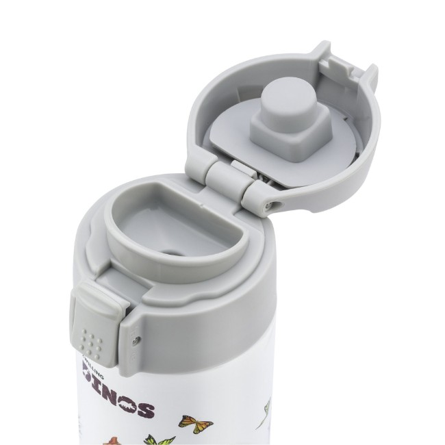 Детска бутилка за пиене, неръждаема стомана, 350мл, "Dinos", White-Grey - Zwilling