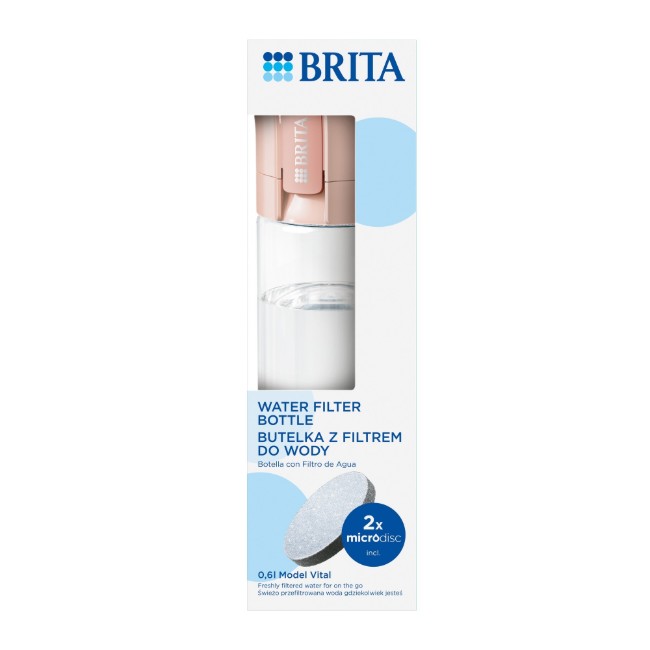 Филтърна бутилка BRITA Vital (кайсия), 600 мл + 2 MicroDisc филтъра