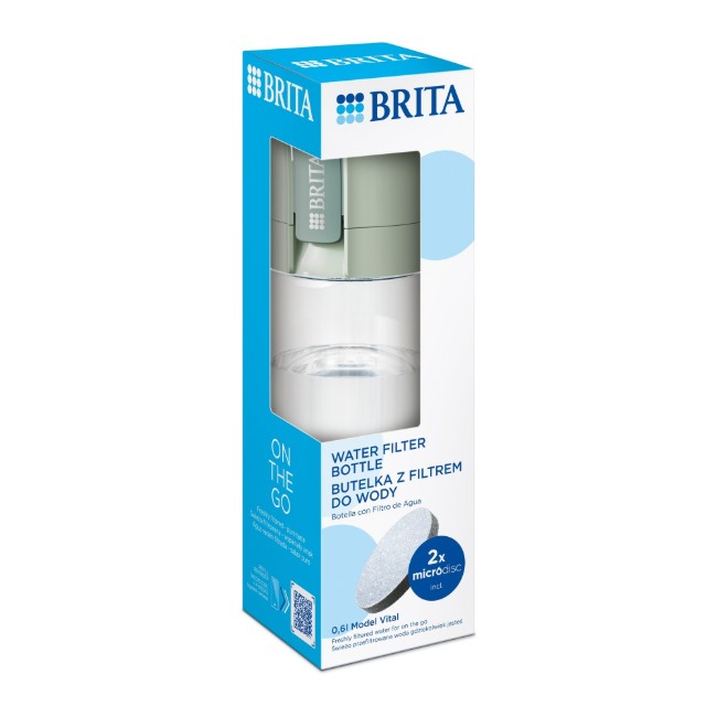 Филтърна бутилка BRITA Vital (светлозелена), 600 мл