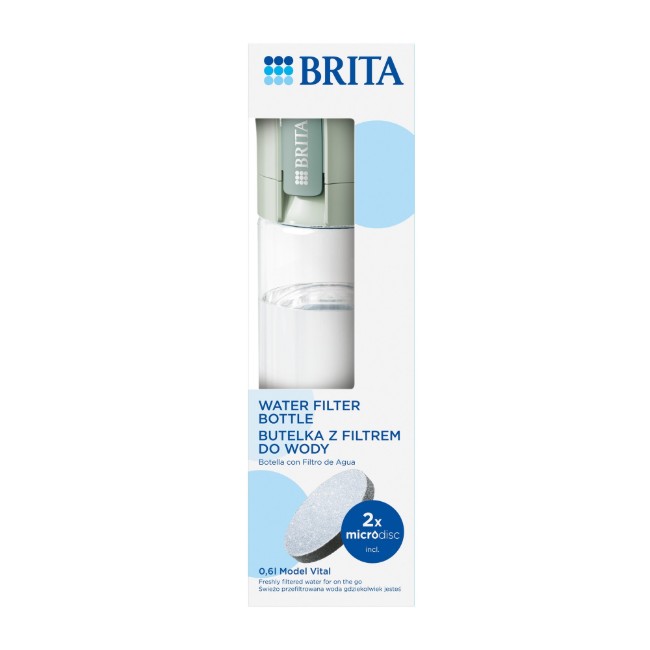 Филтърна бутилка BRITA Vital (светлозелена), 600 мл