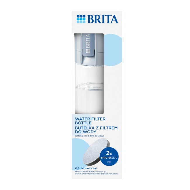 Филтърна бутилка BRITA Vital (светлосиня), 600 мл