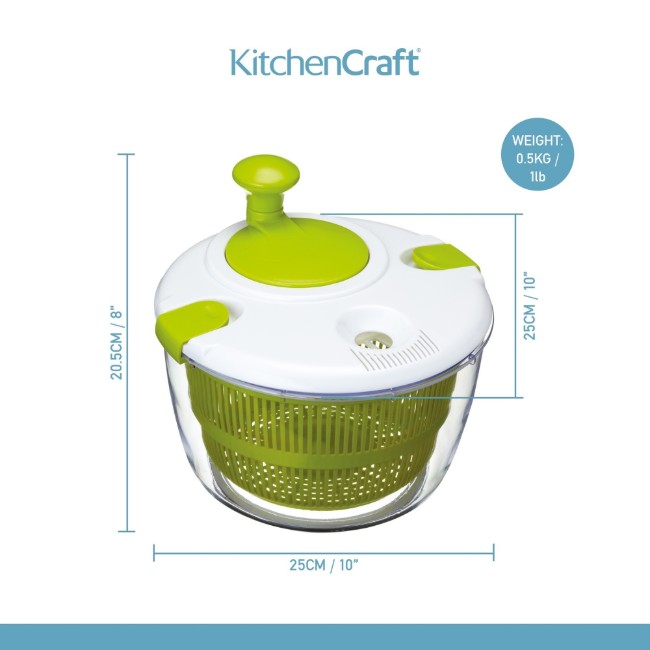 Центрофуга за салата, 25 см, пластмаса - Kitchen Craft