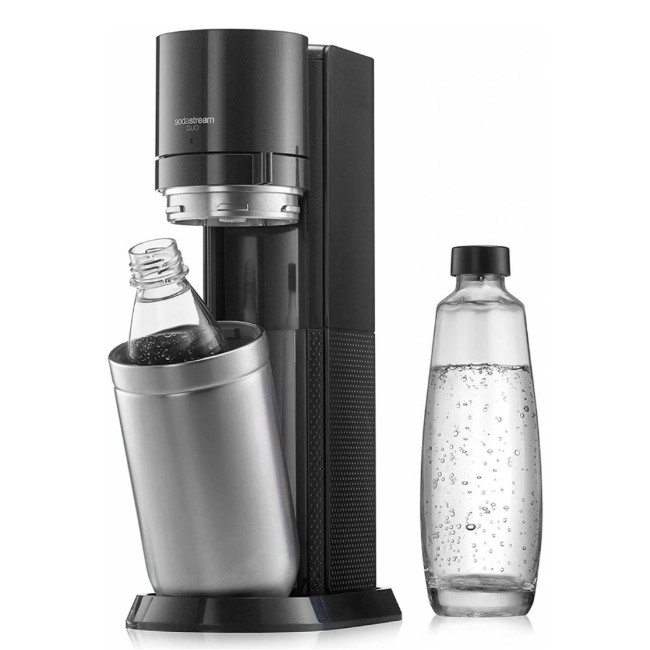 Уред за сода DUO, 2 бутилки в комплекта, черен металик - SodaStream