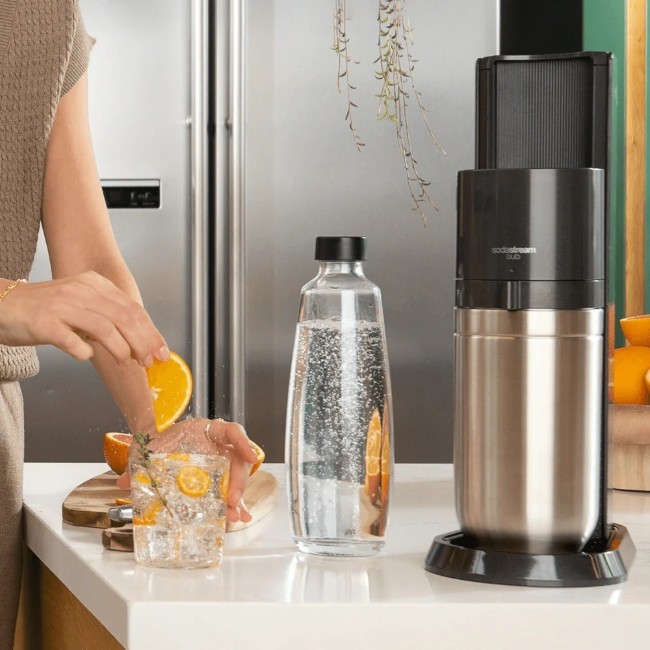 Уред за сода DUO, 2 бутилки в комплекта, черен металик - SodaStream
