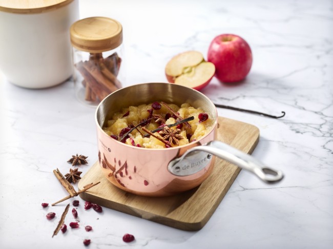 тенджера "Inocuivre", 16 см / 1,8 л, мед - неръждаема стомана - марка "de Buyer"