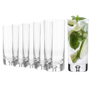 Комплект 6 чаши Long Drinks от кристално стъкло, 300 мл, "Легенда" - Кросно