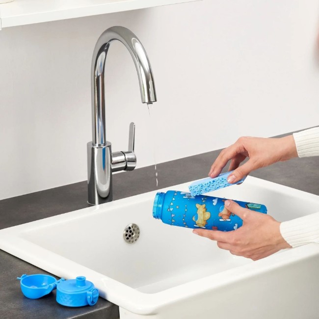 Детска бутилка за вода "Slim", recyclon™, 500 ml, Airplanes - Ion8