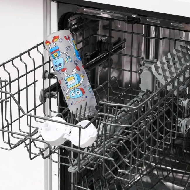 Детска бутилка за вода "Slim", recyclon™, 500 ml, Robots - Ion8