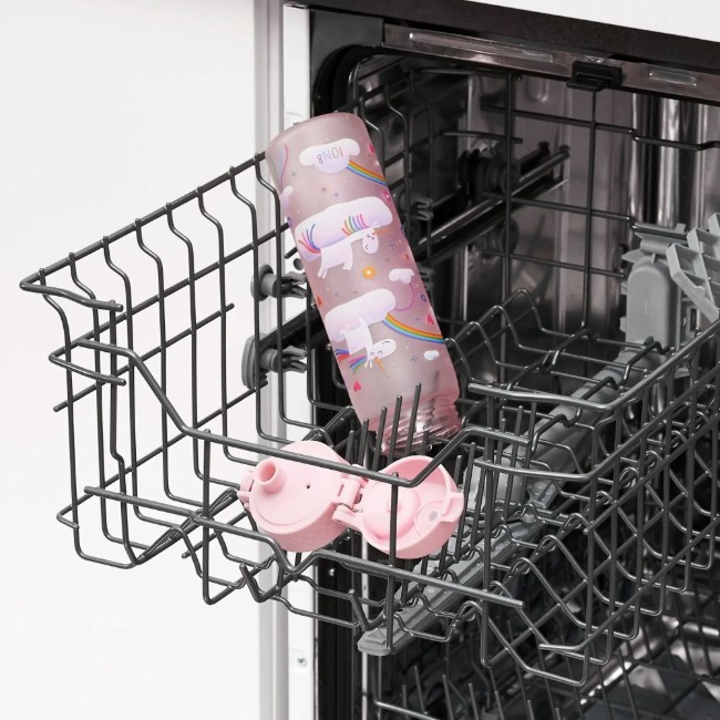 Детска бутилка за вода "Slim", recyclon™, 500 ml, Unicorn Rainbows - Ion8