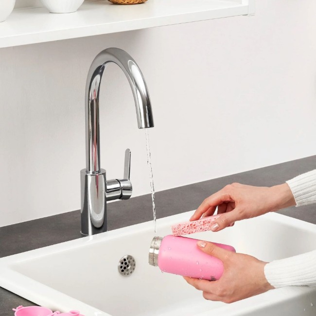 Бутилка за вода за деца, неръждаема стомана, 320 ml Rose Bloom - Ion8