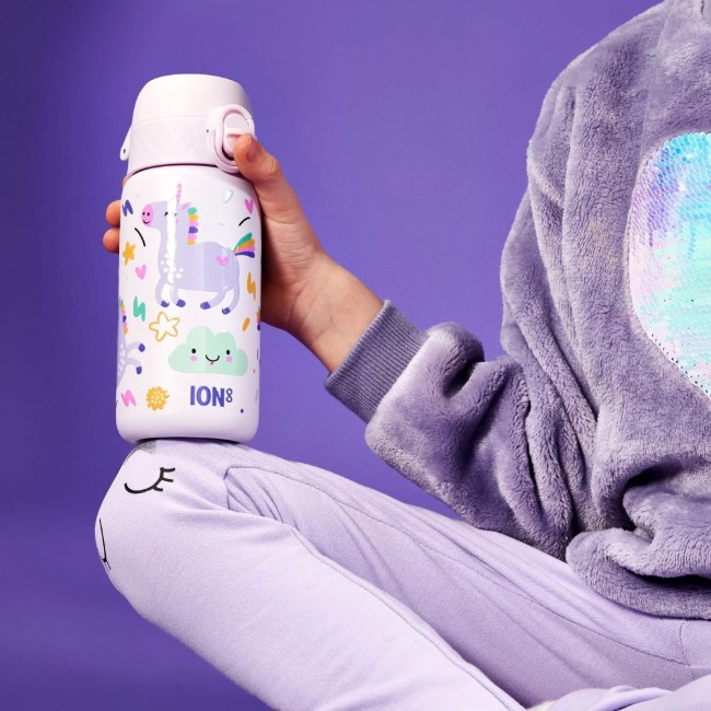Детска бутилка за вода, неръждаема стомана, 320 мл, Unicorns - Ion8