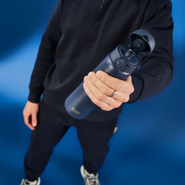 Бутилка за вода "Slim", неръждаема стомана, 500 ml, Ash Navy - Ion8