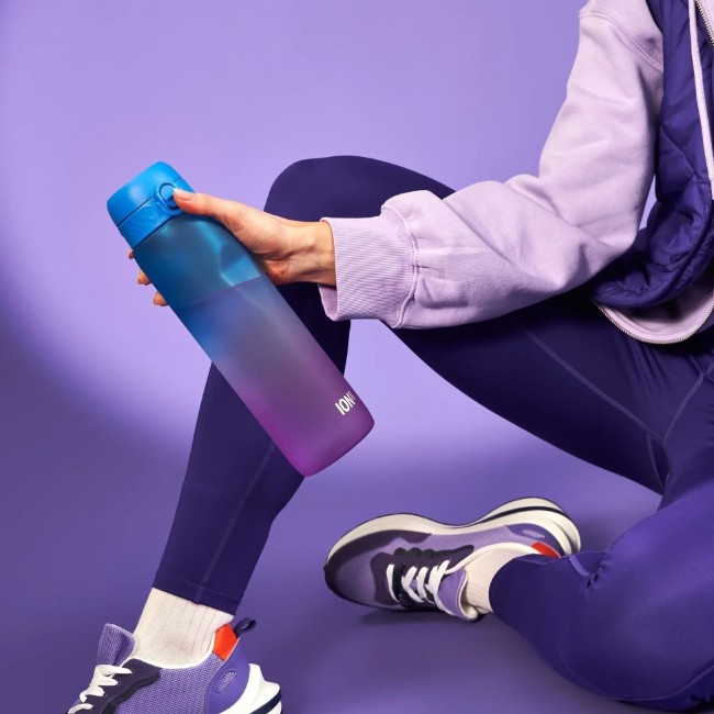 Бутилка за вода "Times To Drink", recyclon™, 1L, Blue&Pink - Ion8