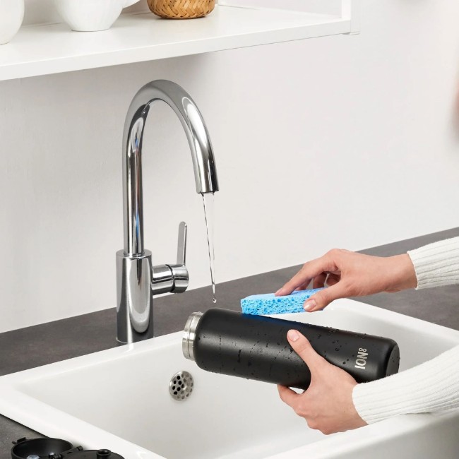 Бутилка за вода, неръждаема стомана, 920 ml, черна - Ion8