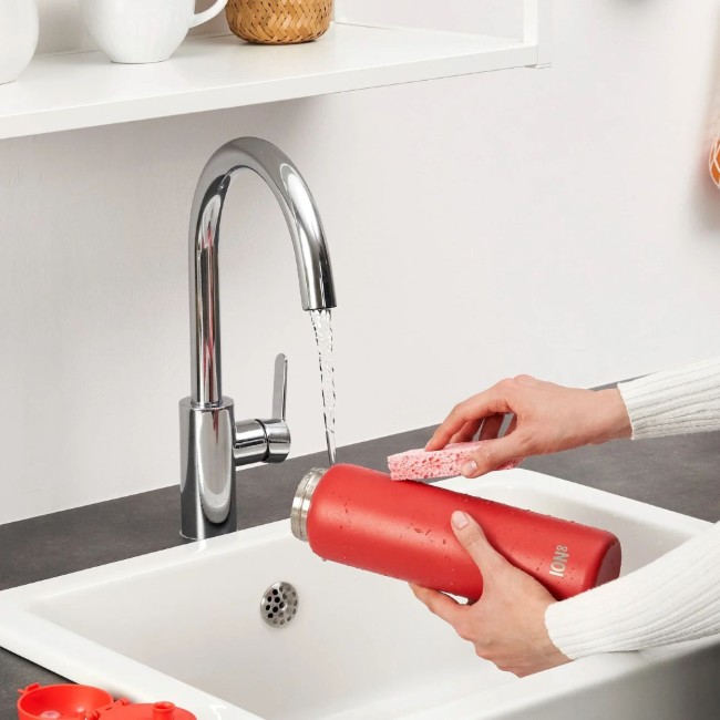 Бутилка за вода, неръждаема стомана, 920 ml, червена - Ion8
