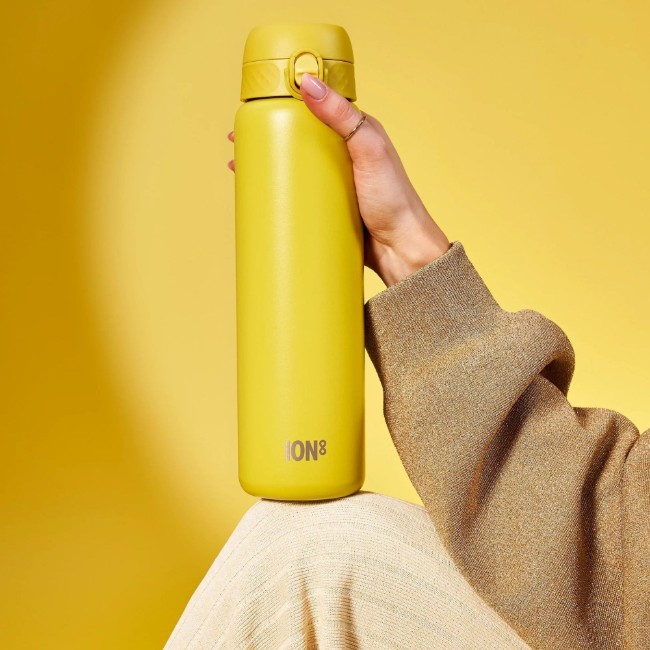 Бутилка за вода, неръждаема стомана, 920 ml, жълта - Ion8