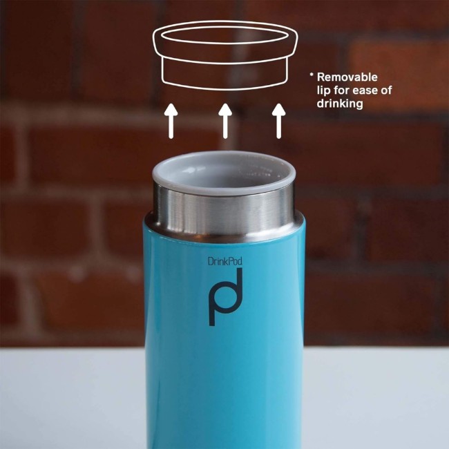Термоизолираща бутилка от неръждаема стомана, 300 ml, "DrinkPod", Blue  - Grunwerg