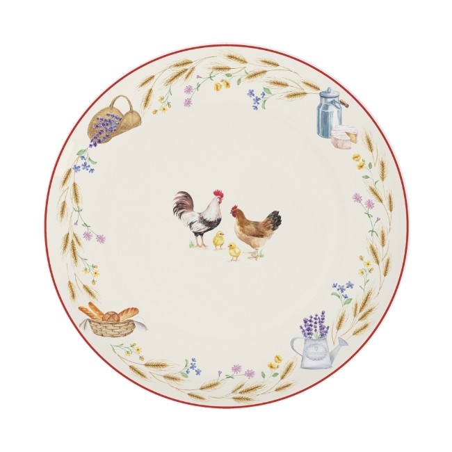 Чиния за вечеря, порцелан, 27 см, "Country Life" - Nuova R2S