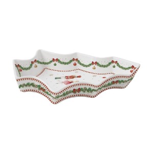 Поднос във формата на коледно дърво, порцелан, 28,5 x 21,5 см, "Magie de Noel" - Easy Life